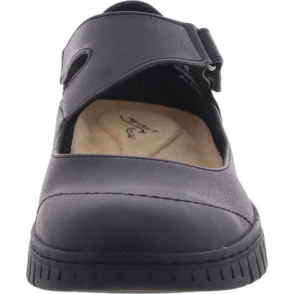 Easy Street Womens Black Adjustable Faux Leather Ankle Strap New - Picture 3 of 3